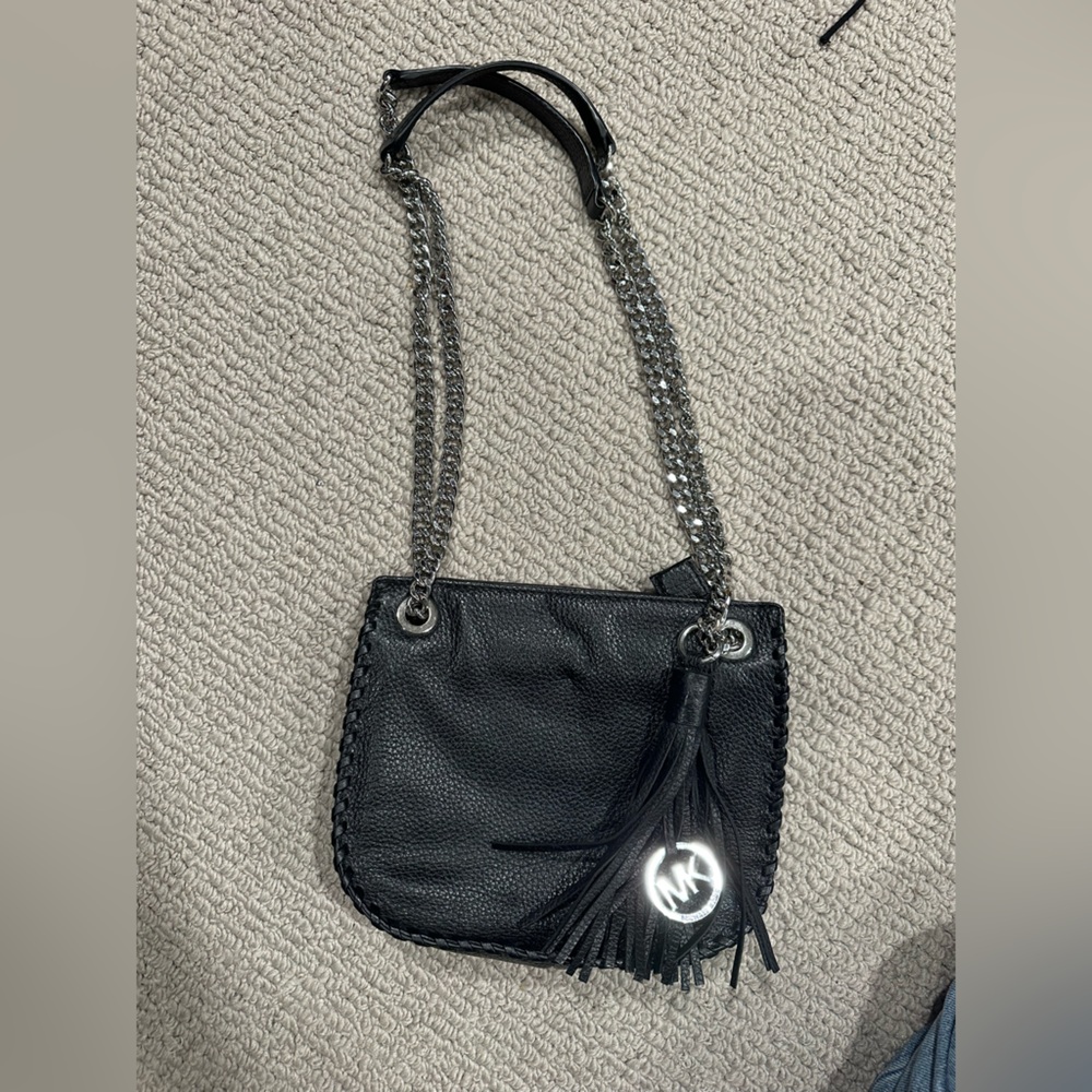 Michael Kors Black Chain Strap Bag with Tassel